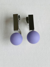 Load image into Gallery viewer, Rectangle and Ball Drop Earrings