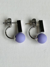 Load image into Gallery viewer, Rectangle and Ball Drop Earrings