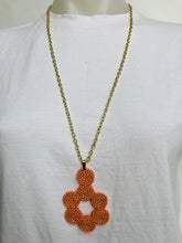 Load image into Gallery viewer, Vibrant Flower Bead Necklace (many colours)