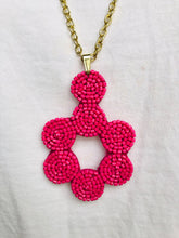 Load image into Gallery viewer, Vibrant Flower Bead Necklace (many colours)