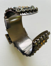 Load image into Gallery viewer, Studded Crystal Cross Cuff