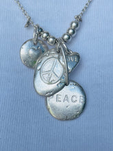 Load image into Gallery viewer, Peace & Love Necklace (gold, silver or copper)