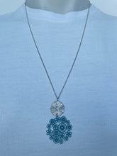 Load image into Gallery viewer, Floral & Ring Necklace (lots of colours available)