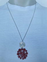 Load image into Gallery viewer, Floral & Ring Necklace (lots of colours available)