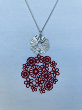 Load image into Gallery viewer, Floral & Ring Necklace (lots of colours available)