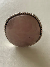 Load image into Gallery viewer, Rose Quartz Crystal Silver Ring
