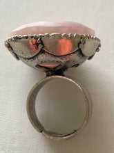 Load image into Gallery viewer, Rose Quartz Crystal Silver Ring

