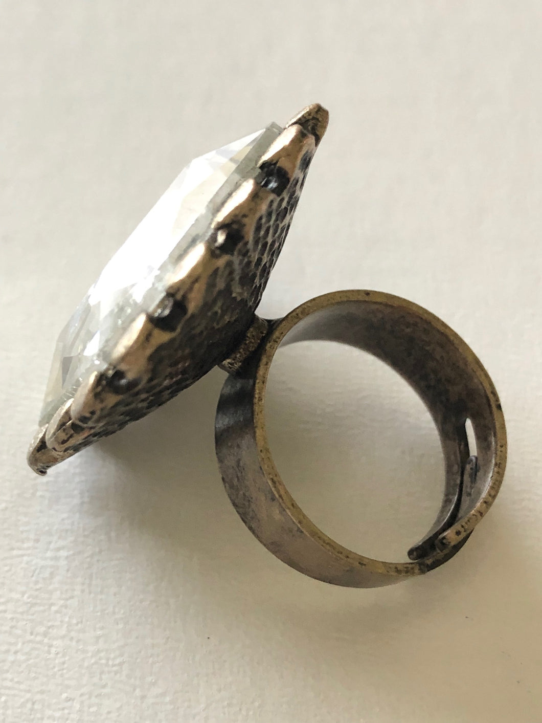 Comet Argent Crystal Frill Silver Ring (Gold also available)