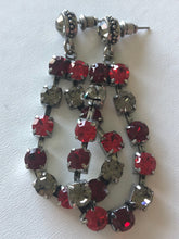 Load image into Gallery viewer, Light Siam and Black Diamond Crystal Earrings
