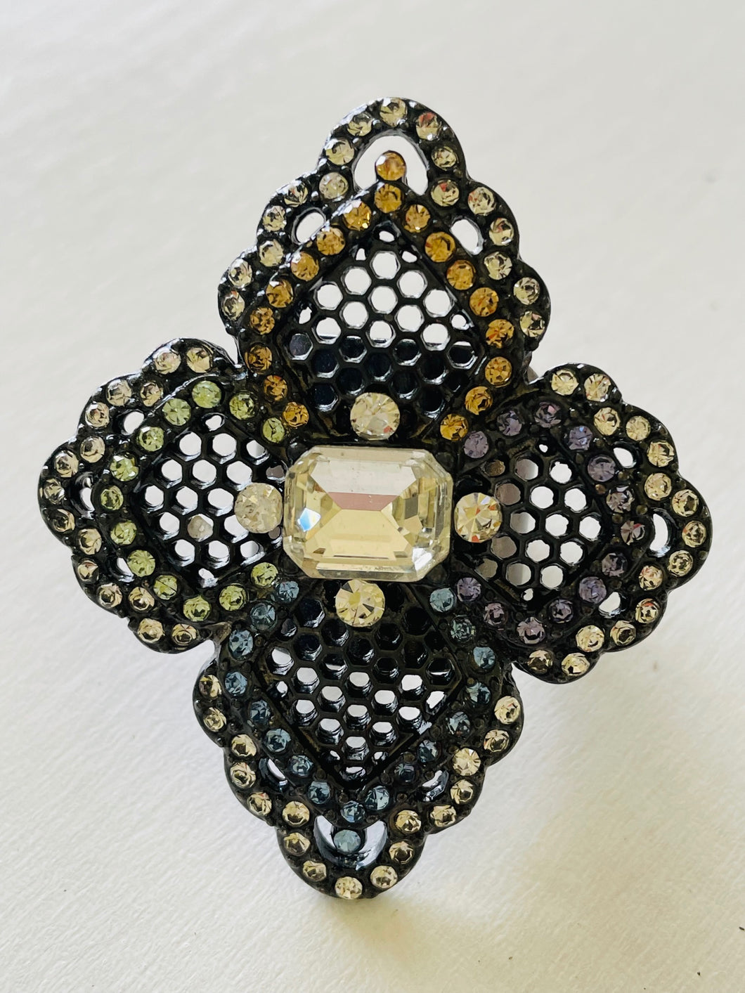 Crystal Filigree Ring