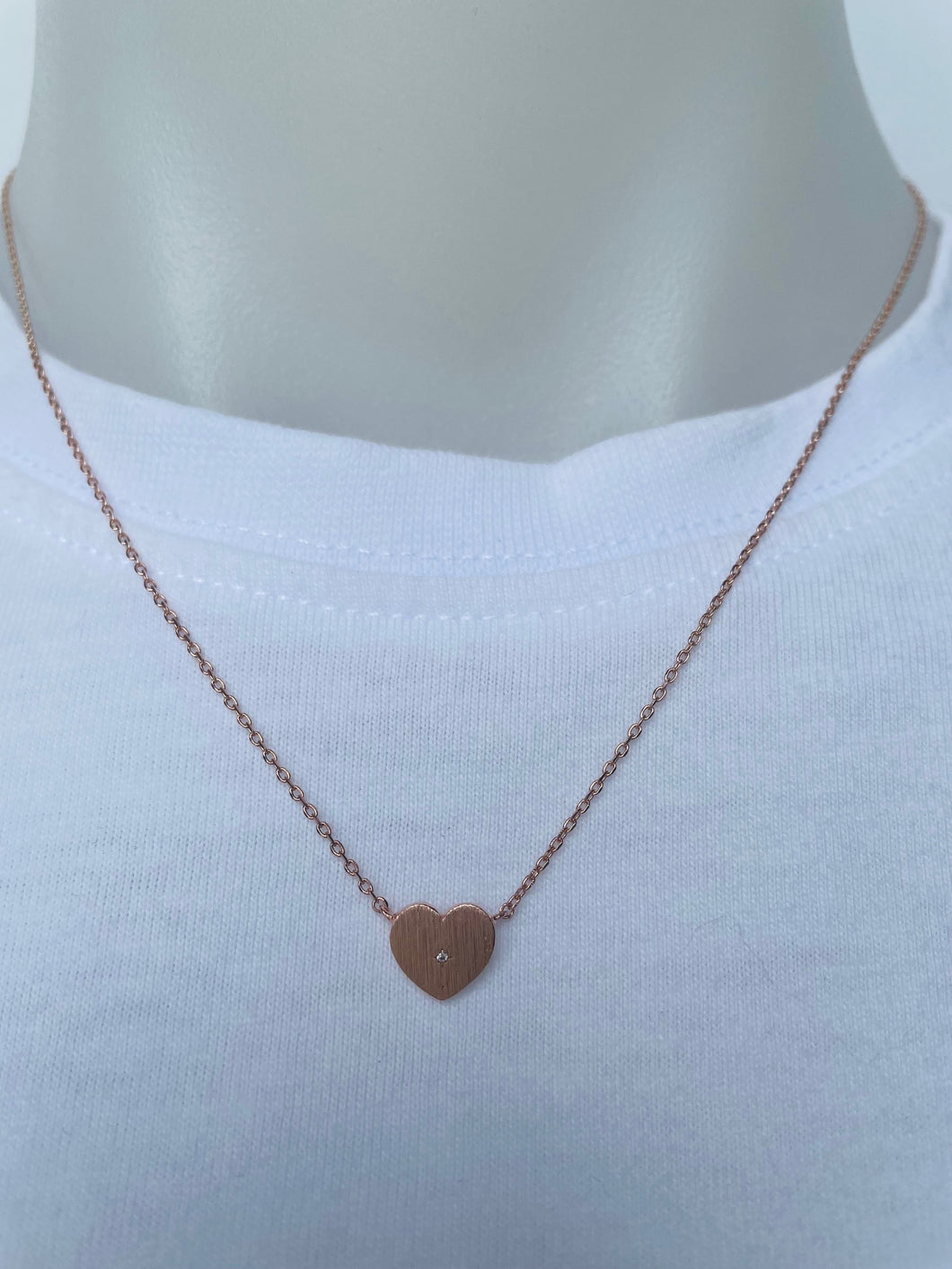 Heart with Diamante Necklace