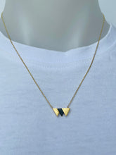 Load image into Gallery viewer, Marble Triangle Necklace (gold or silver)
