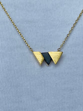 Load image into Gallery viewer, Marble Triangle Necklace (gold or silver)
