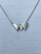 Load image into Gallery viewer, Marble Triangle Necklace (gold or silver)
